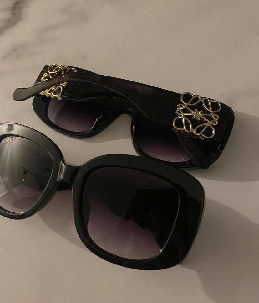 BLACK & GOLD L SUNGLASSES