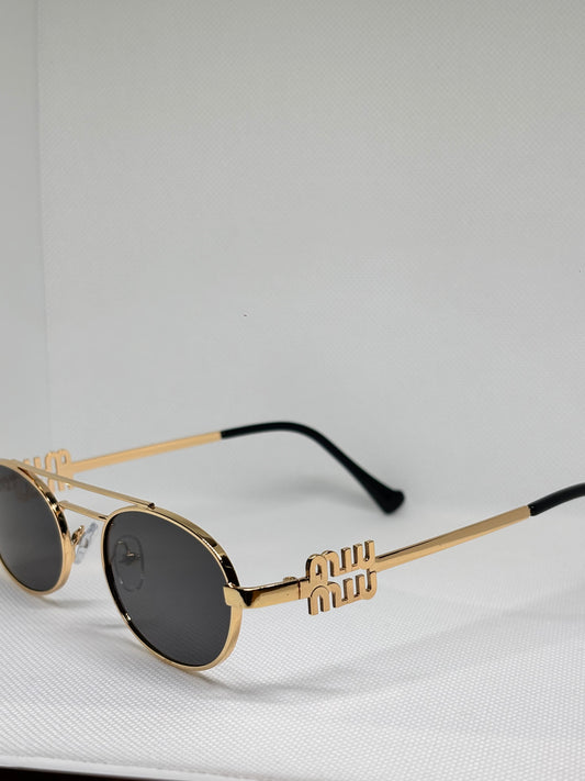 MIU GOLD SUNGLASSES