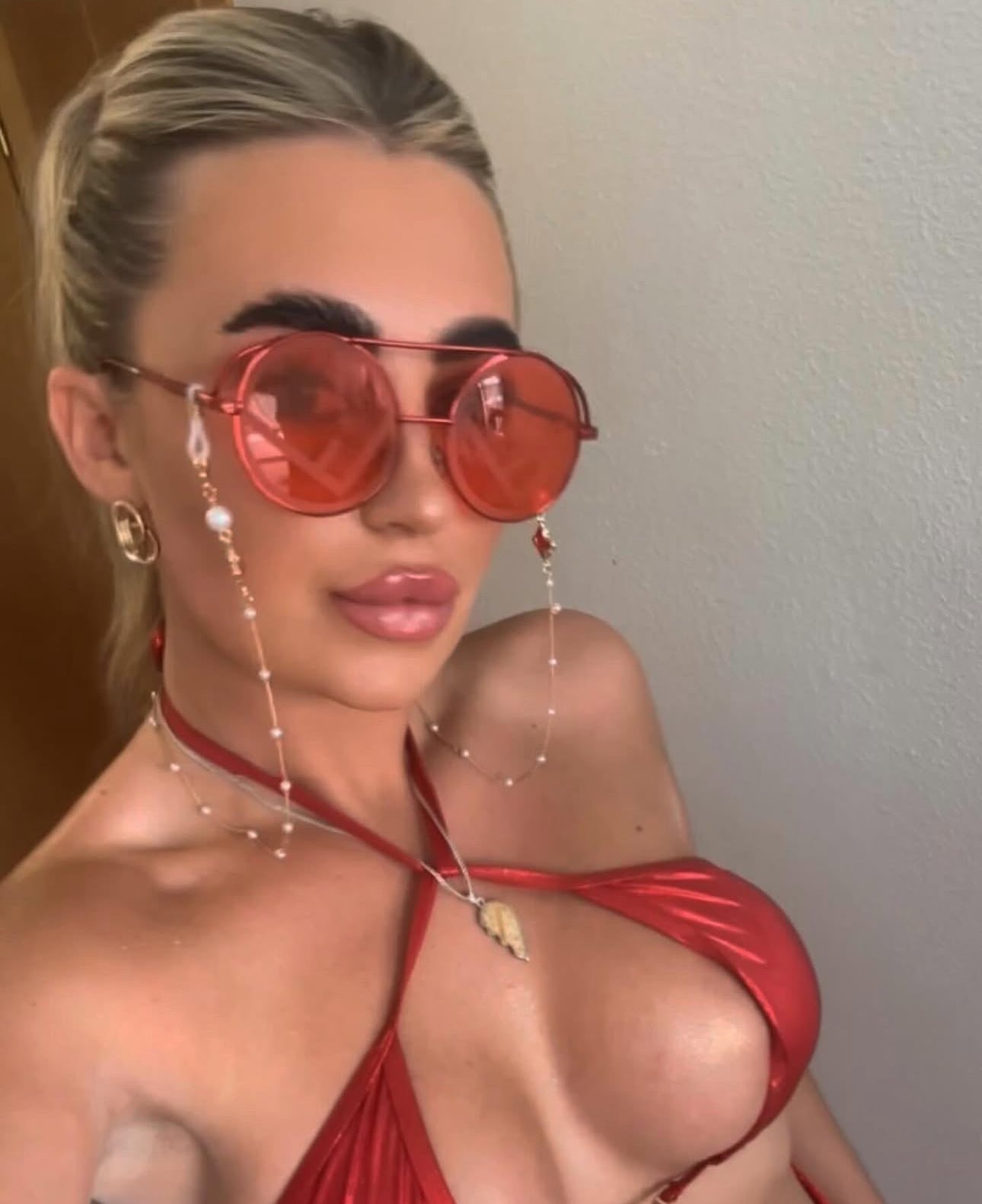 CIRCLE FF RED SUNGLASSES