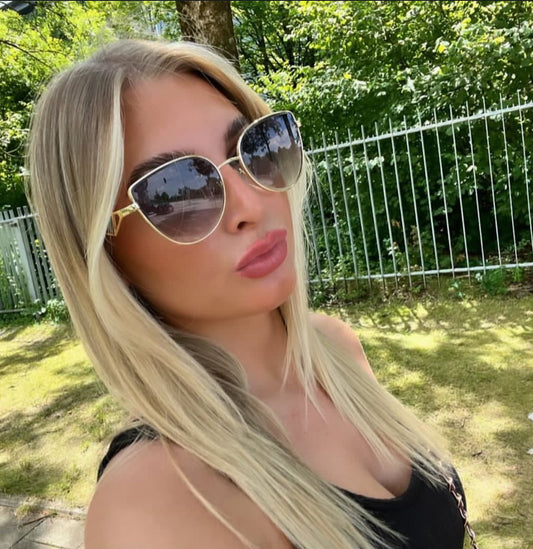 GREEN & GOLD P SUNGLASSES