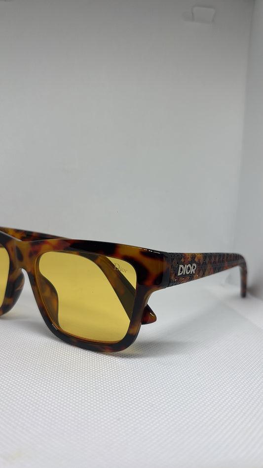 YELLOW AND BROWN SUNGLASSES