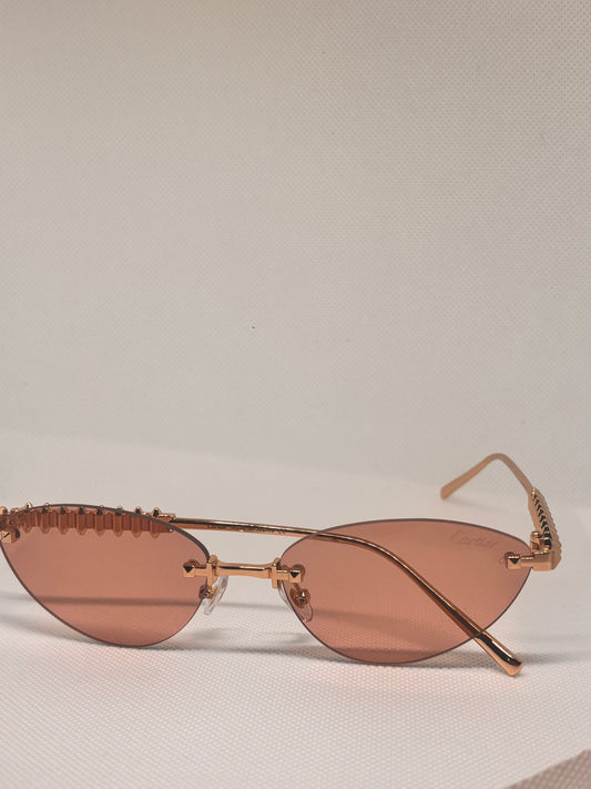 FF PINK POINTED SUNGLASSES