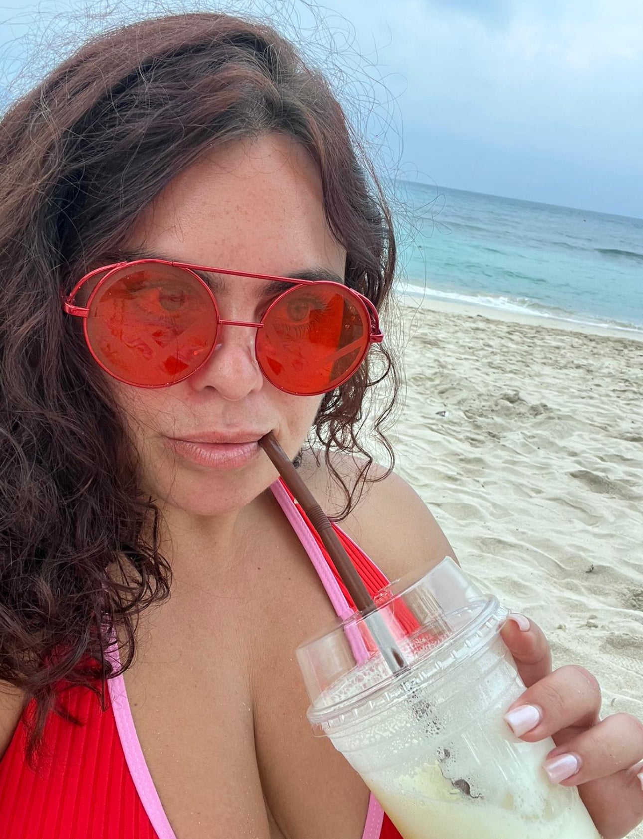 CIRCLE FF RED SUNGLASSES